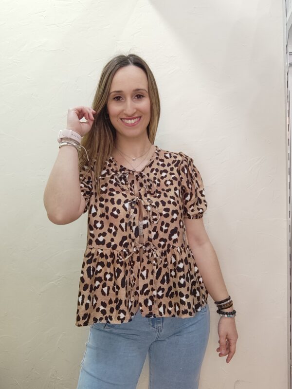 Blusa lazada leopardo