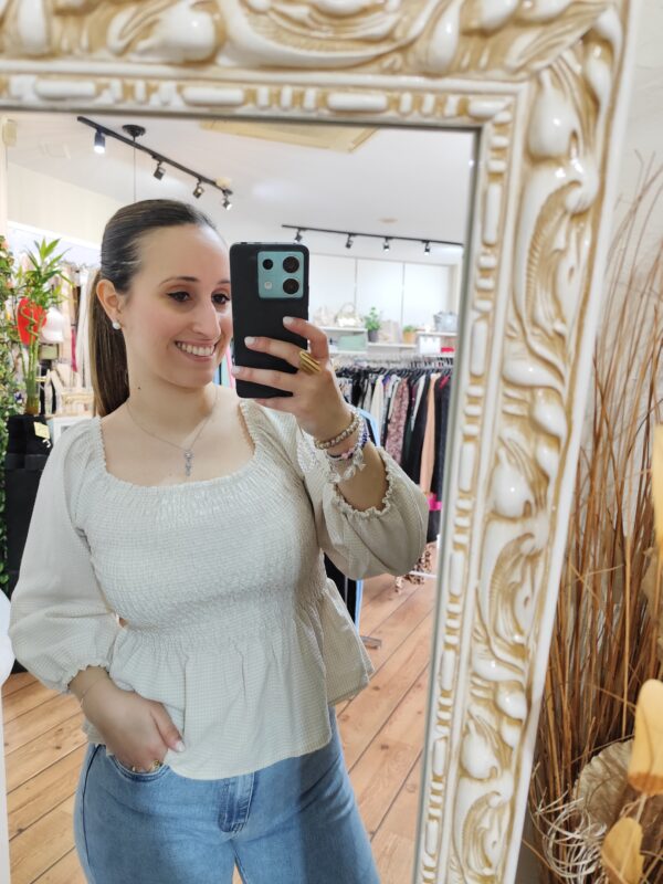 Blusa mexi cuadros