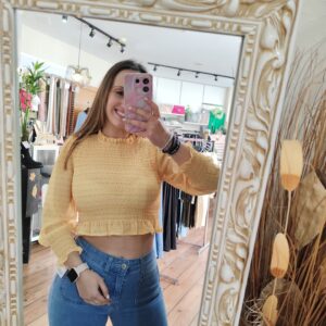 Blusa nido de abeja gasa