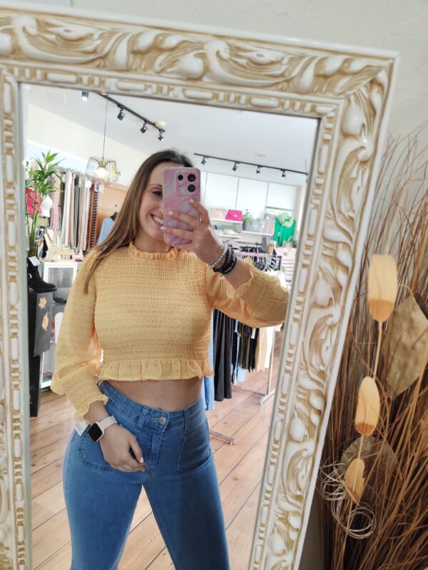 Blusa nido de abeja gasa